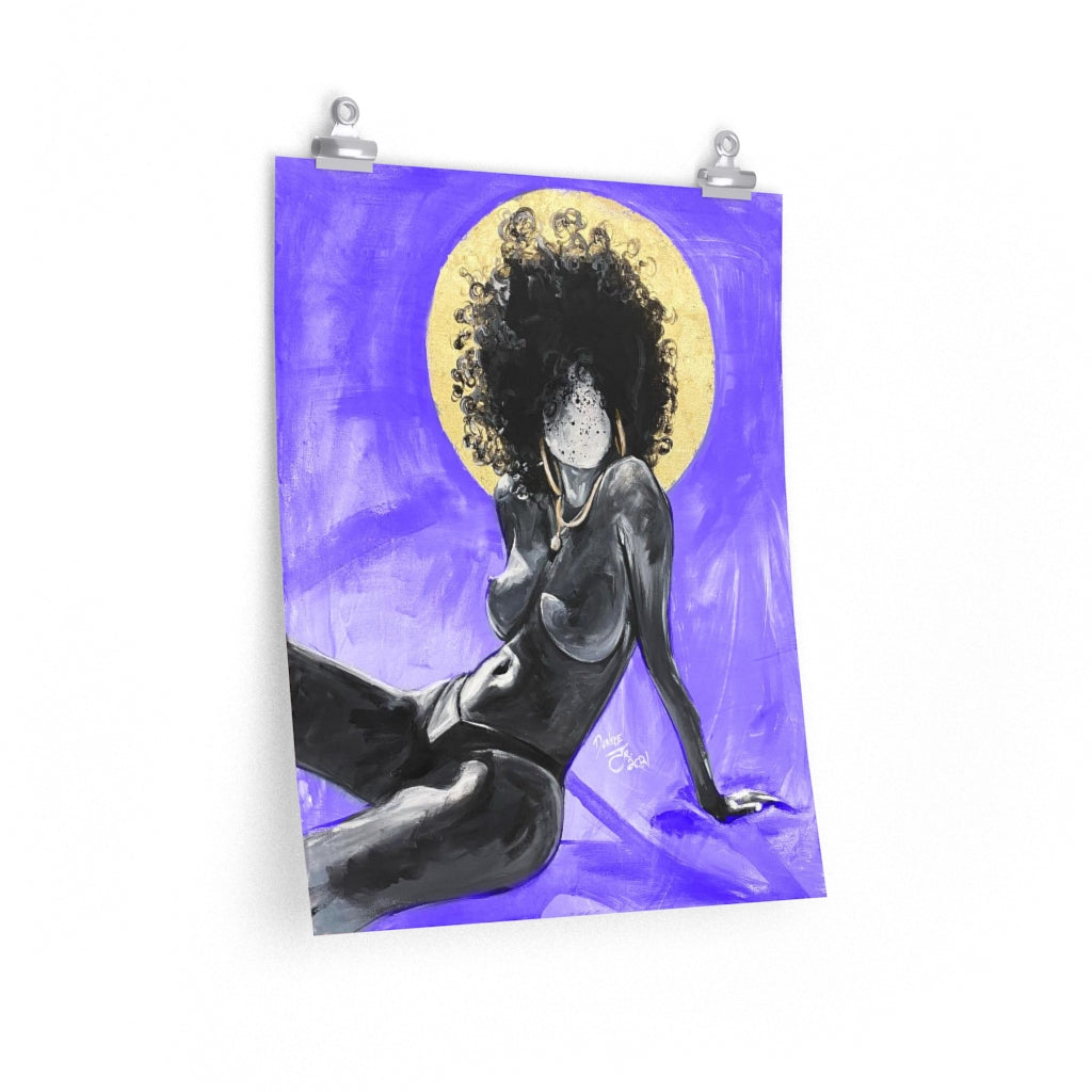 Naturally Nude III PURPLE Premium Matte vertical posters