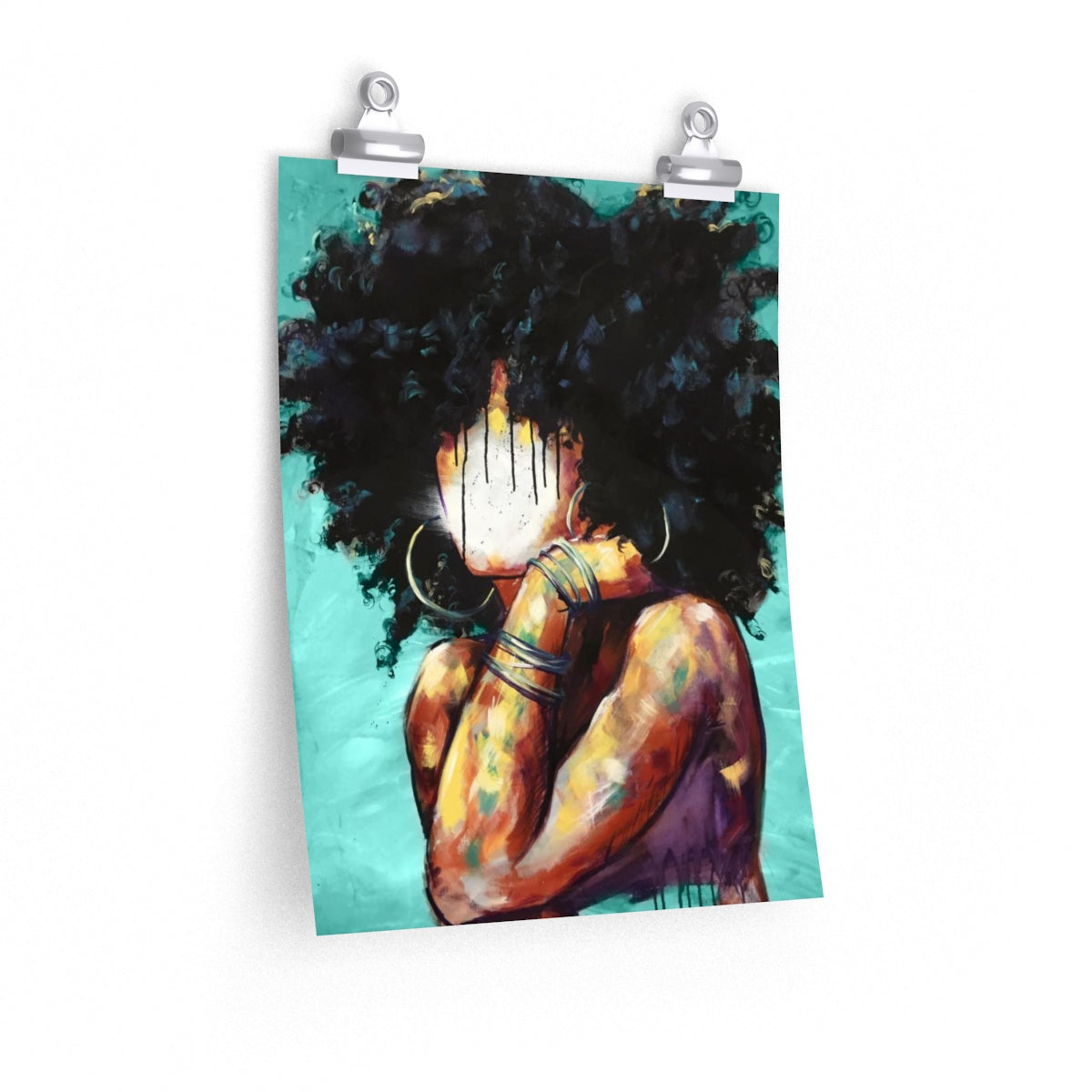 Naturally II TEAL Premium Matte vertical posters