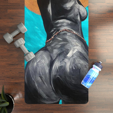Naturally Nude V TEAL Rubber Yoga Mat