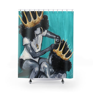 Naturally Queens I TEAL Shower Curtains