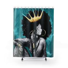 Naturally Queen VI TEAL Shower Curtains
