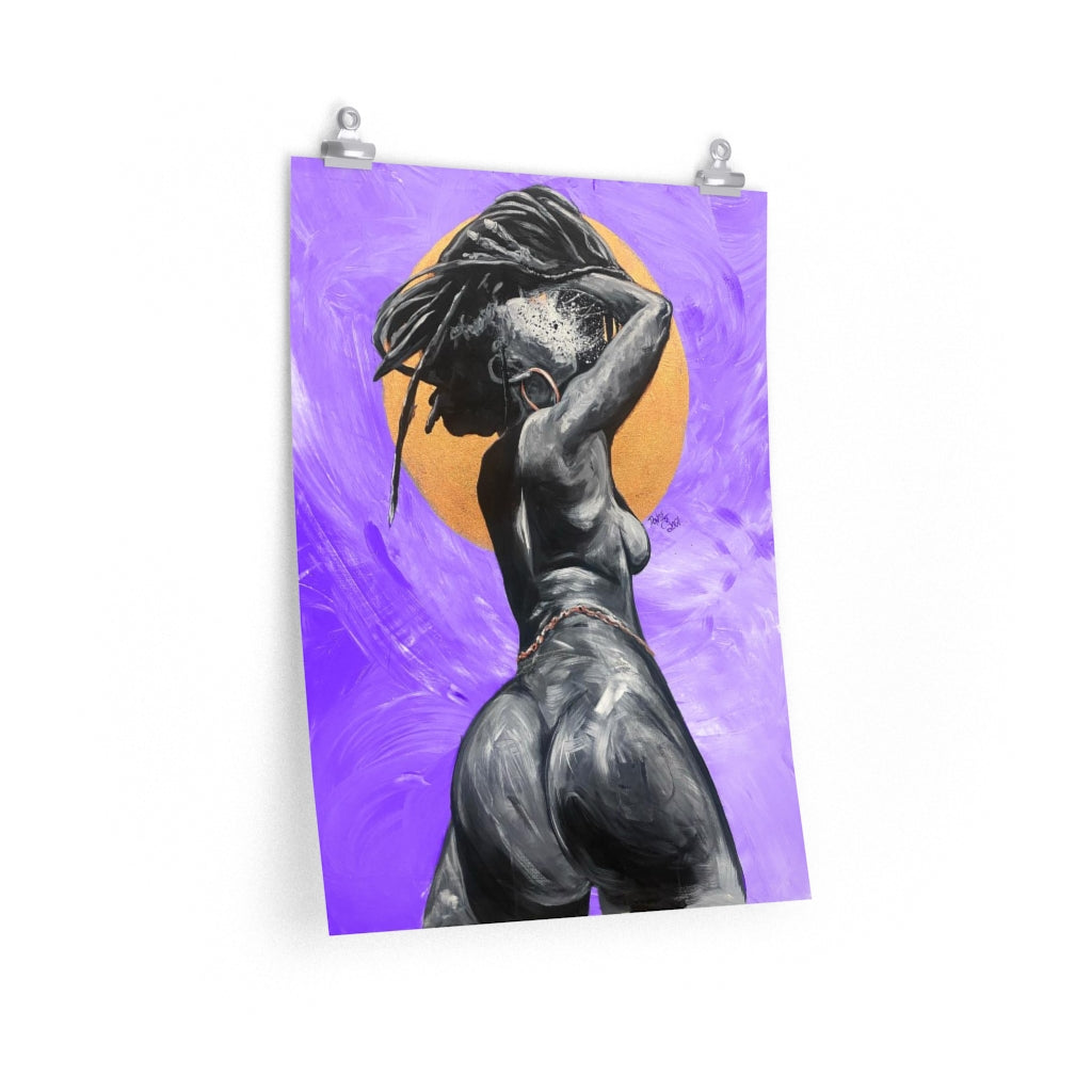 Naturally Nude V PURPLE Premium Matte vertical posters
