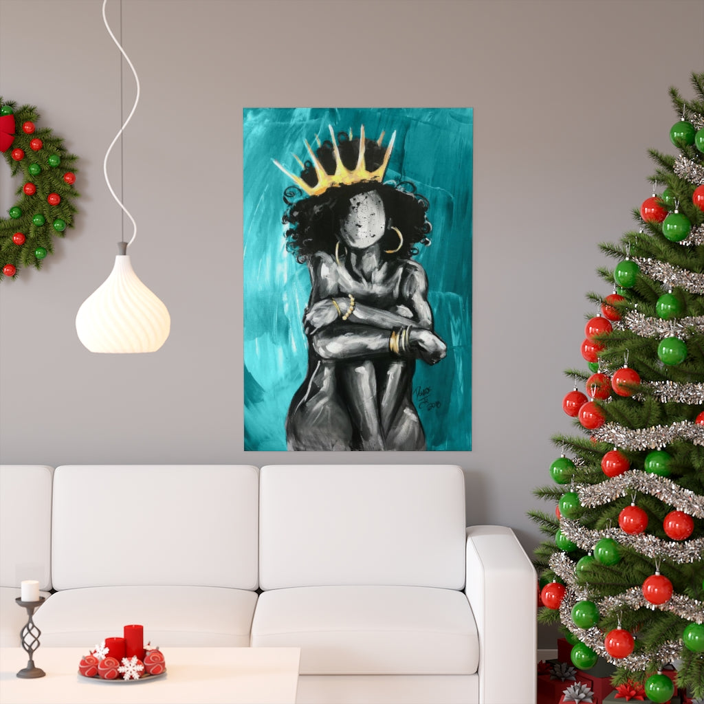 Naturally Queen IX TEAL Premium Matte vertical posters