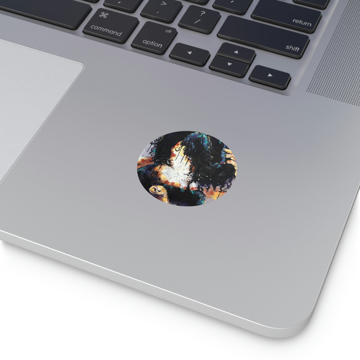 Naturally Black Love II Round Vinyl Stickers