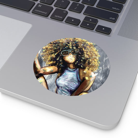 Naturally Nia Round Vinyl Stickers
