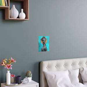 Naturally Nude V TEAL Silk Posters