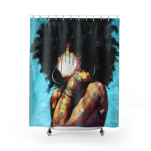 Naturally II BLUE Shower Curtains