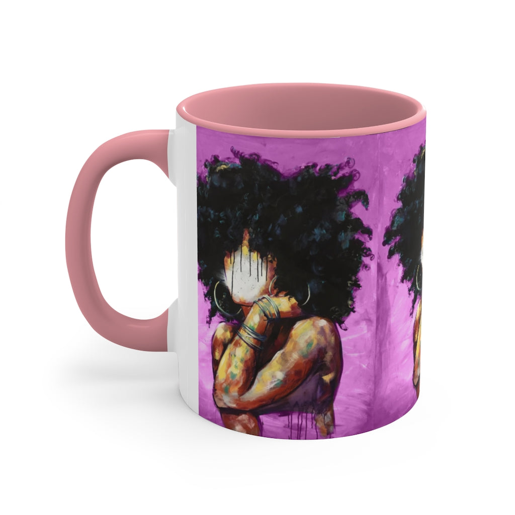 Naturally II PINK Accent Coffee Mug, 11oz
