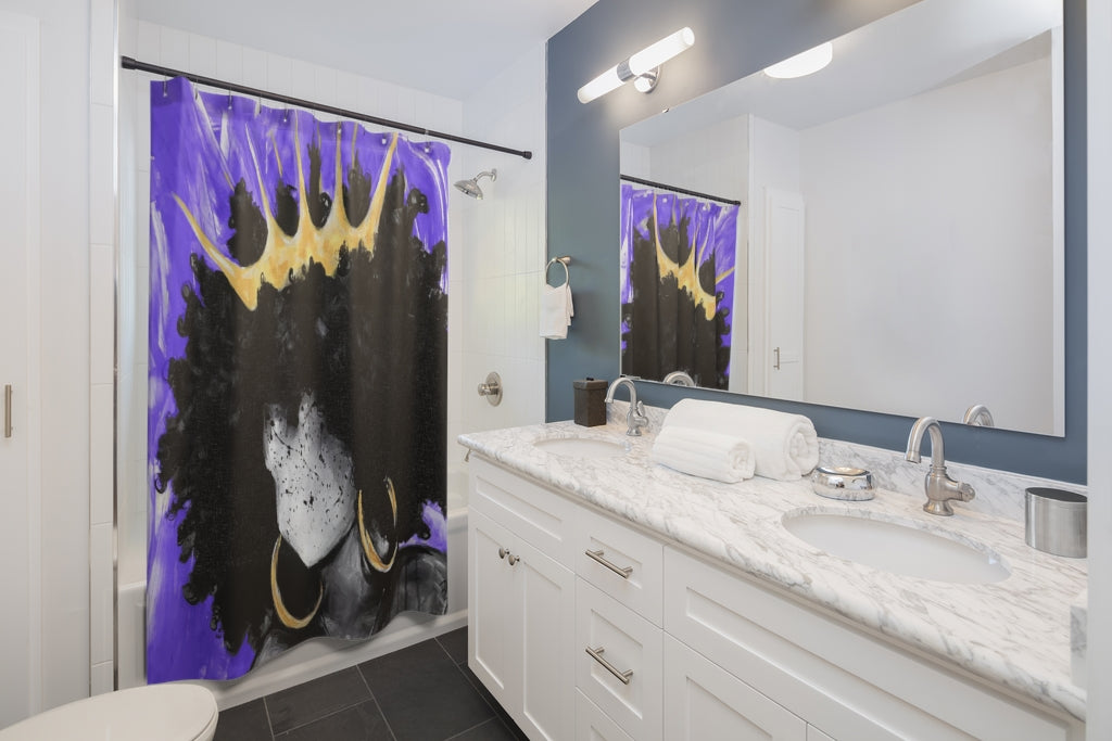 Naturally Queen III PURPLE Shower Curtains