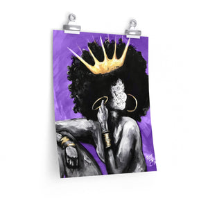 Naturally Queen VI PURPLE Premium Matte vertical posters
