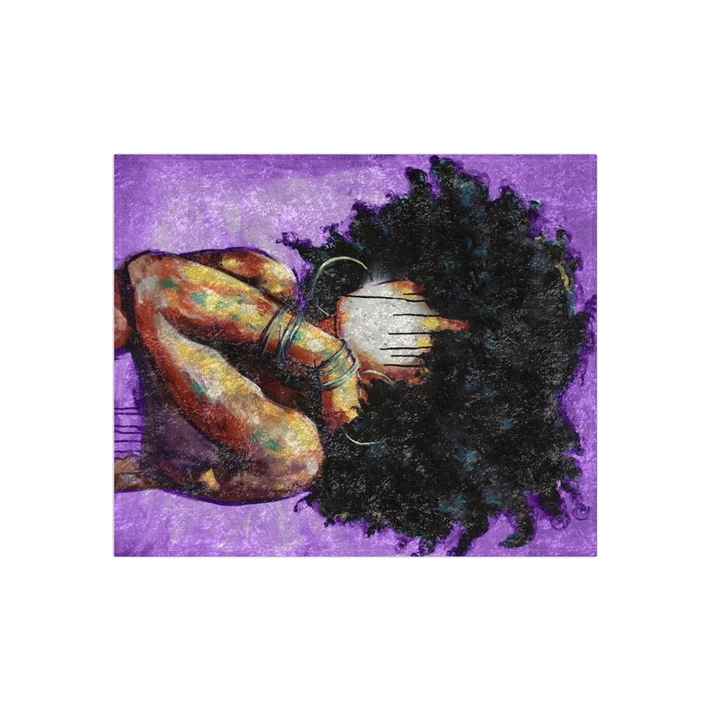 Naturally II PURPLE Crushed Velvet Blanket
