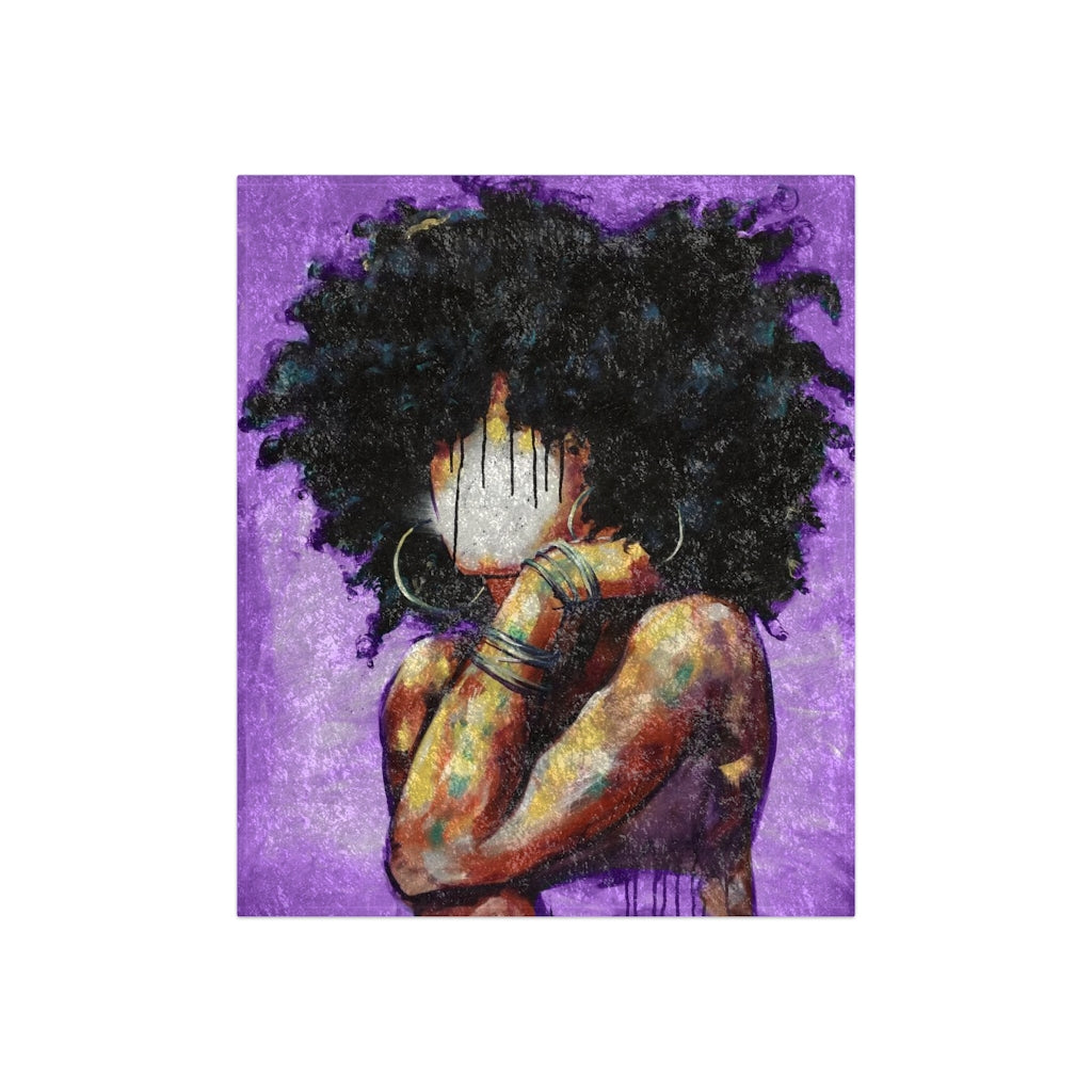 Naturally II PURPLE Crushed Velvet Blanket