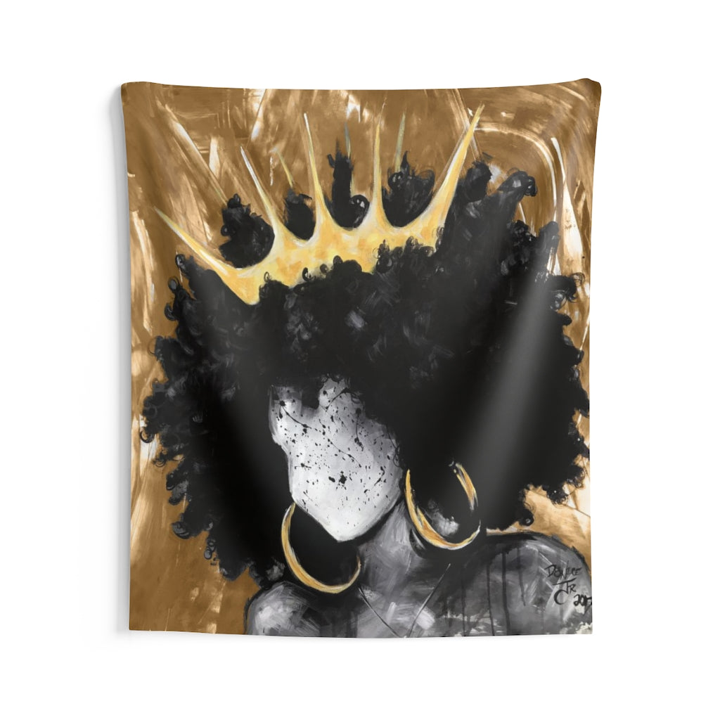 Naturally Queen III GOLD Indoor Wall Tapestries