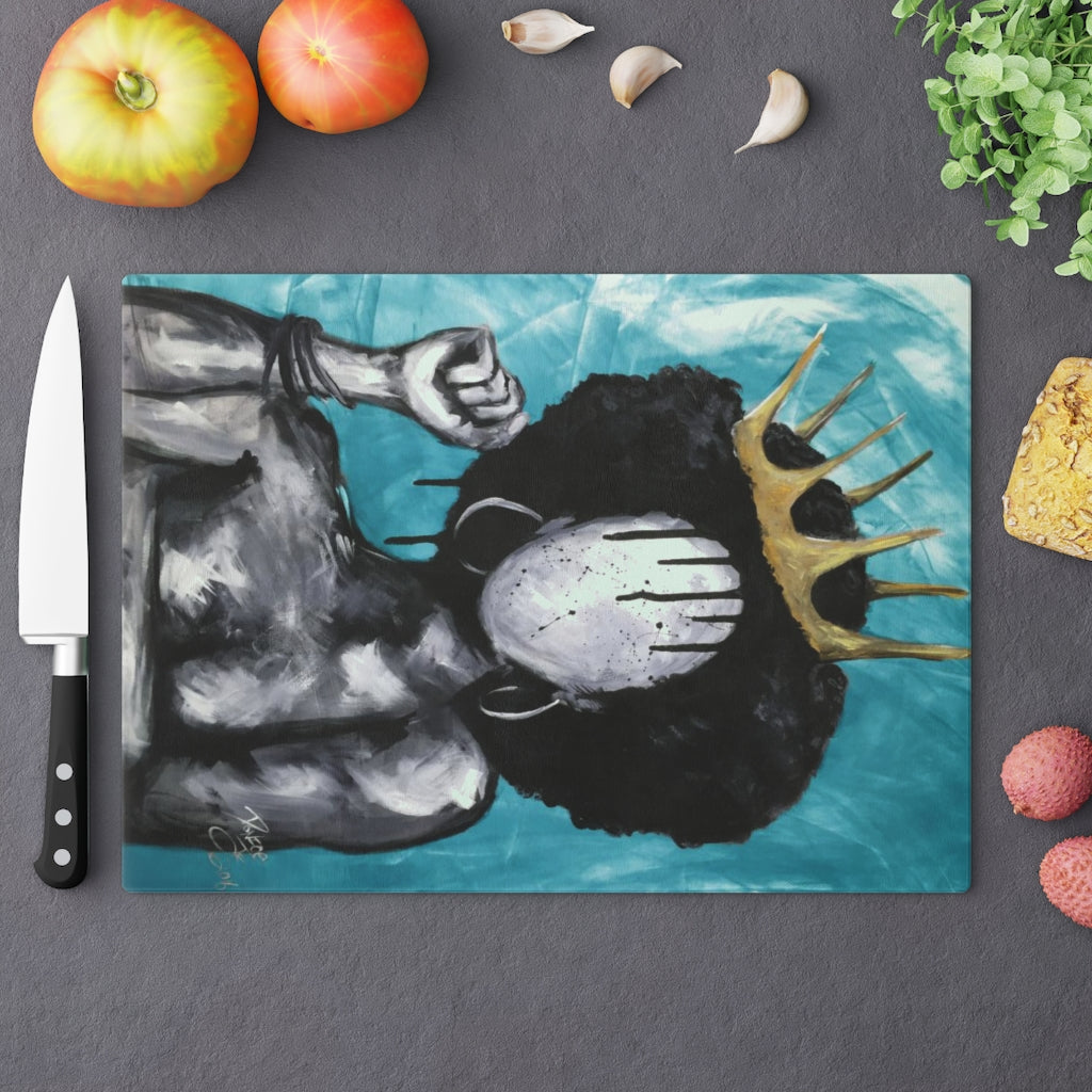 Naturally Queen I TEAL Cutting Board