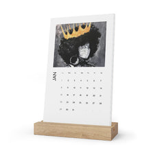 Naturally Crowned Vertical Desk Calendar