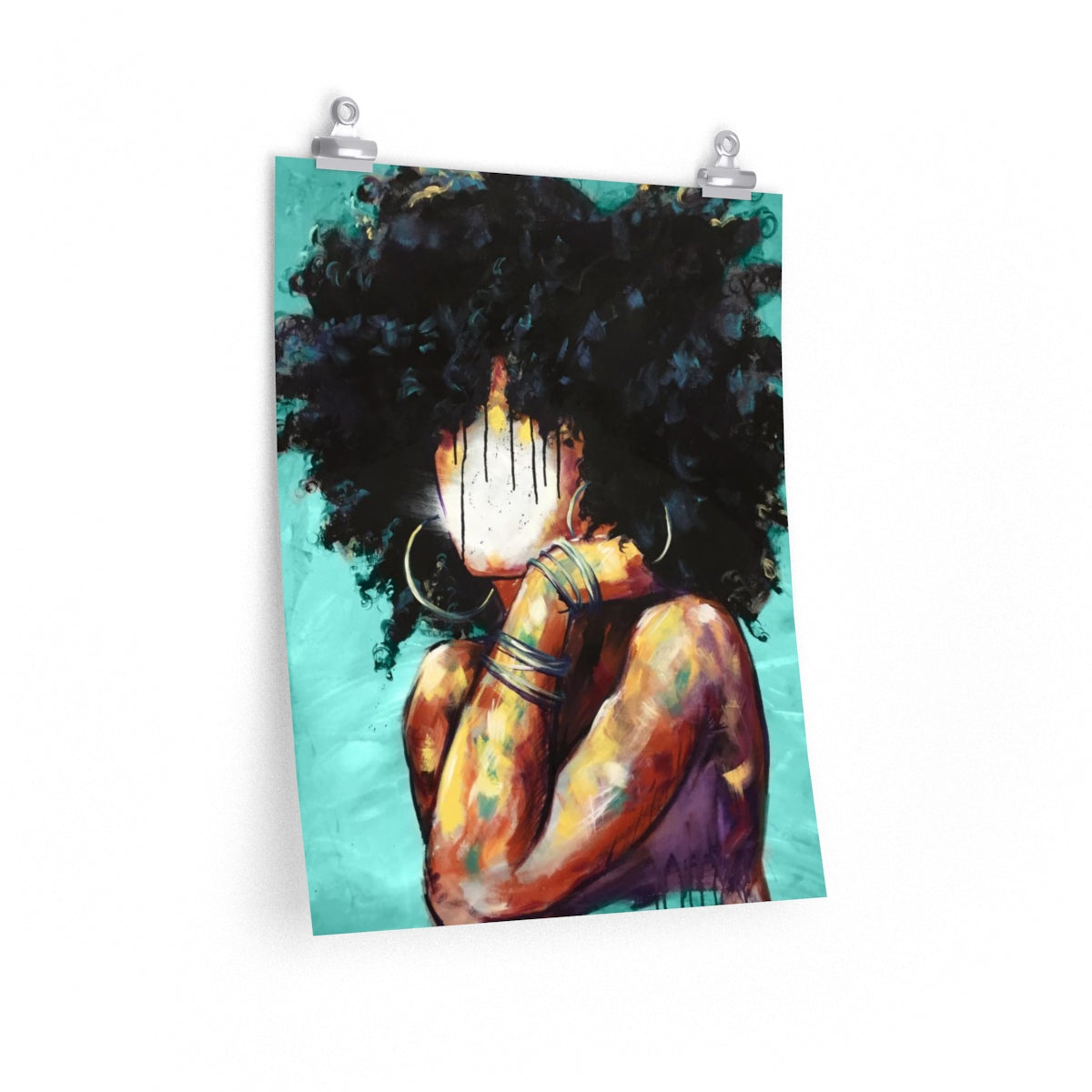 Naturally II TEAL Premium Matte vertical posters