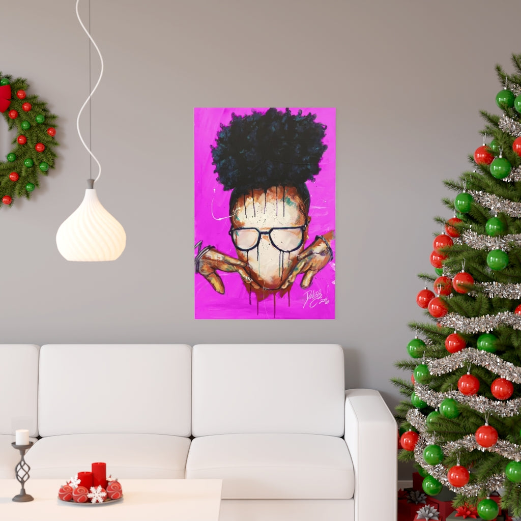 Naturally VIII PINK Premium Matte vertical posters