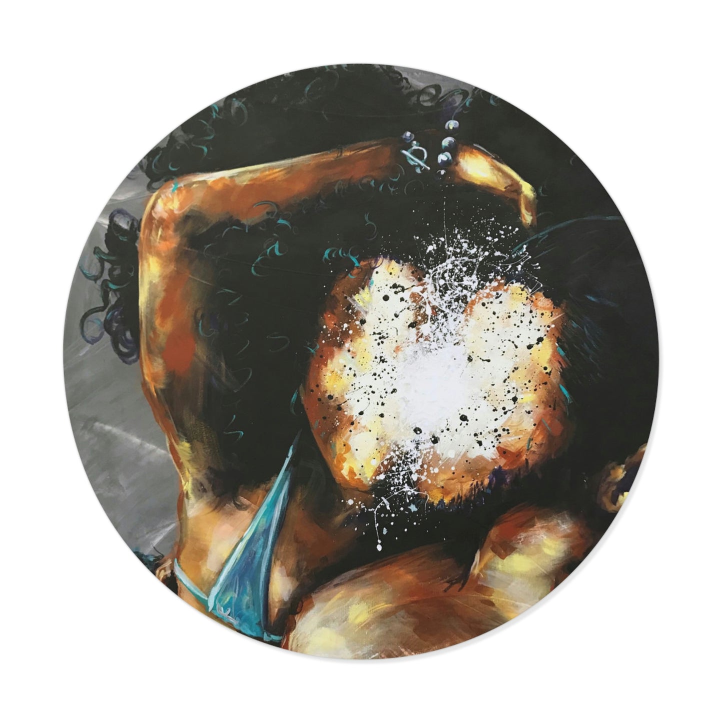Naturally Black Love III Round Vinyl Stickers
