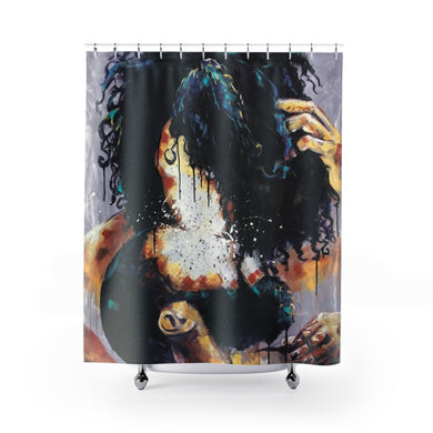 Naturally Black Love II Shower Curtains