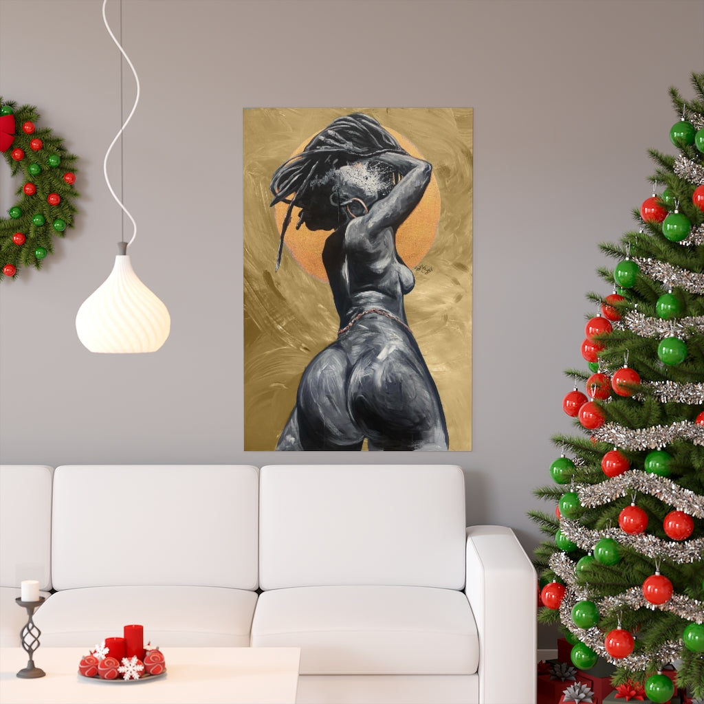 Naturally Nude V GOLD Premium Matte vertical posters