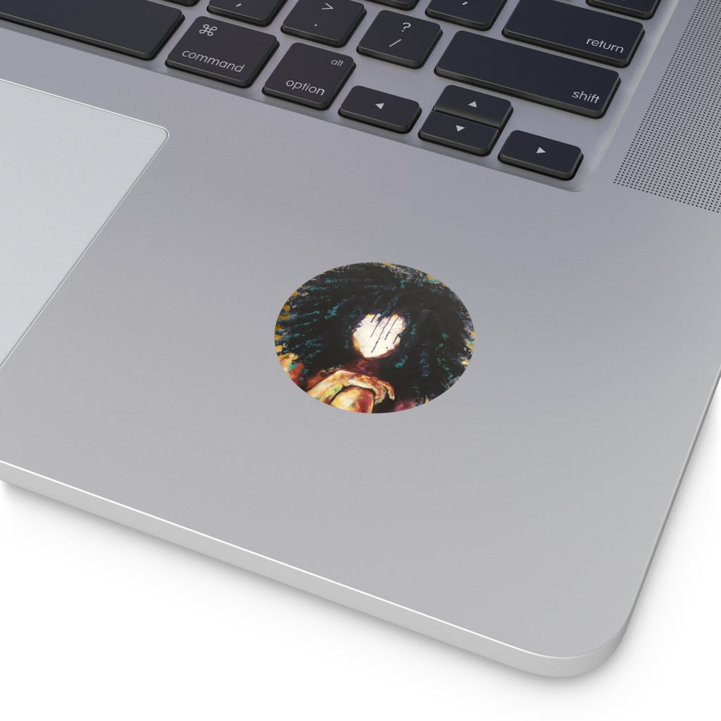 Naturally I GOLD Round Vinyl Stickers