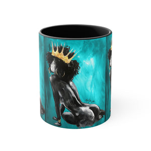 Naturally Queen VIII TEAL Accent Coffee Mug, 11oz