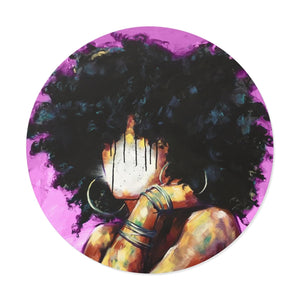 Naturally II PINK Round Vinyl Stickers