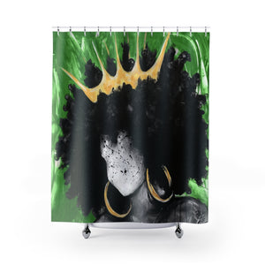 Naturally Queen III GREEN Shower Curtains