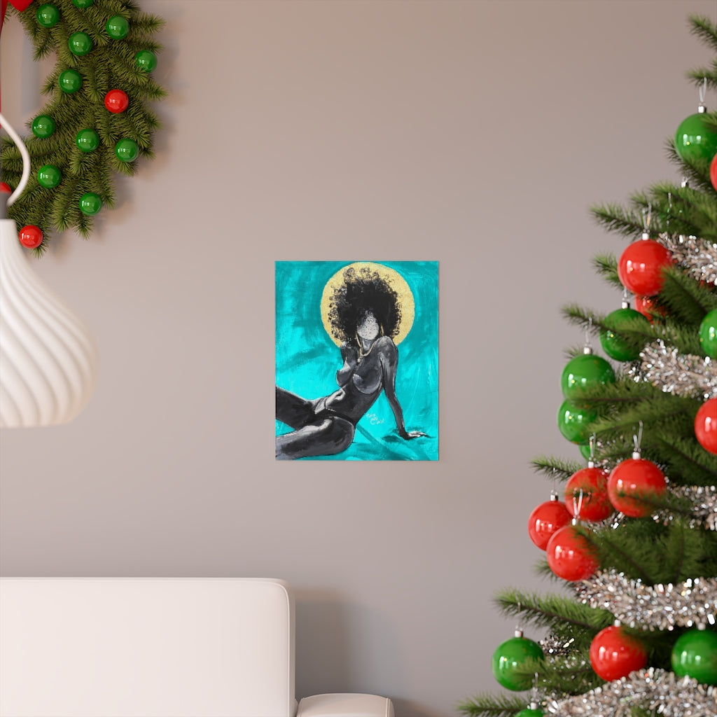 Naturally Nude III TEAL Premium Matte vertical posters
