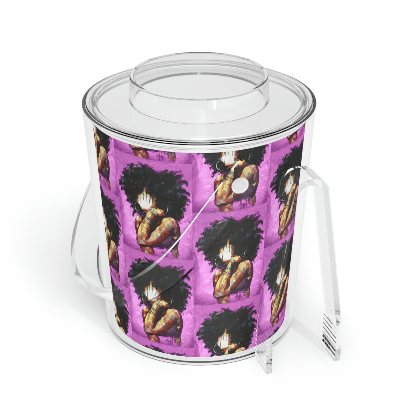 Naturally II PINK Ice Bucket with Tongs