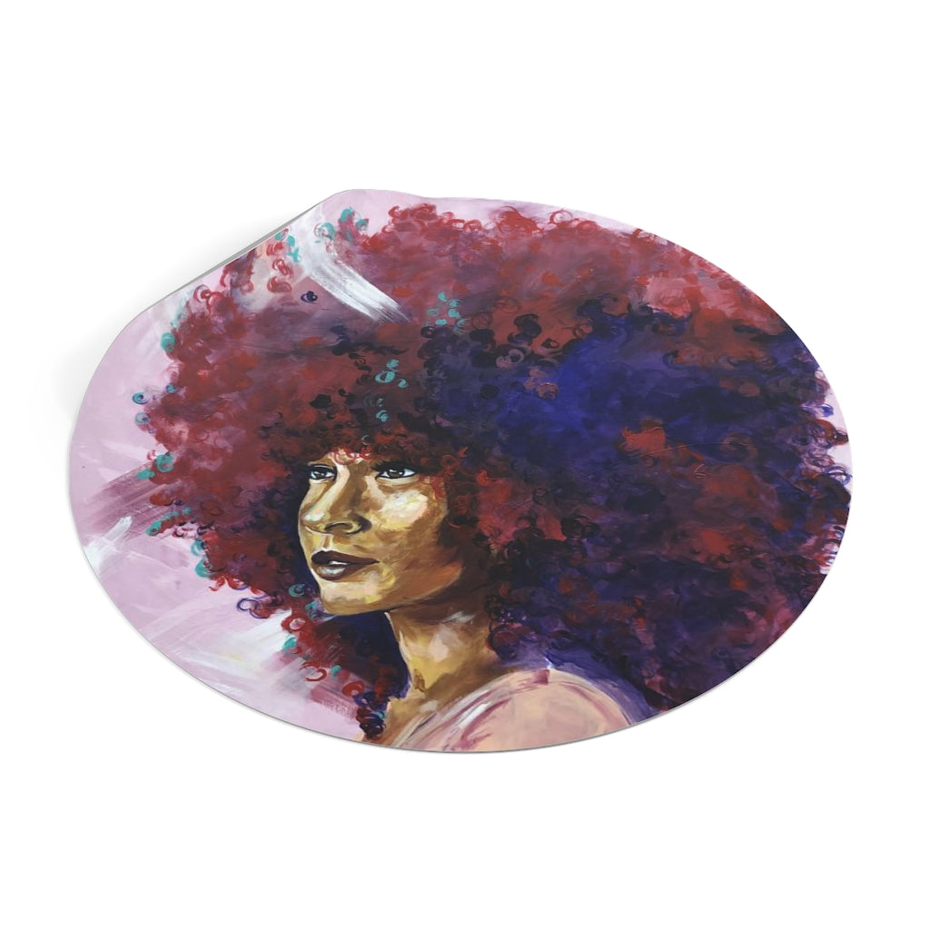 Naturally Kayla Madonna Round Vinyl Stickers