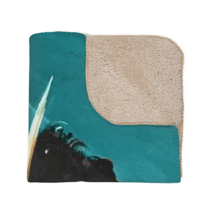 Naturally Queen VI TEAL Tan Sherpa Blanket