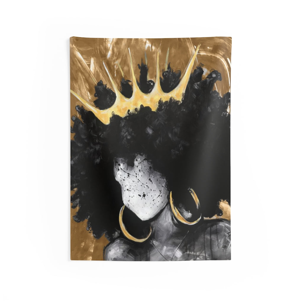 Naturally Queen III GOLD Indoor Wall Tapestries