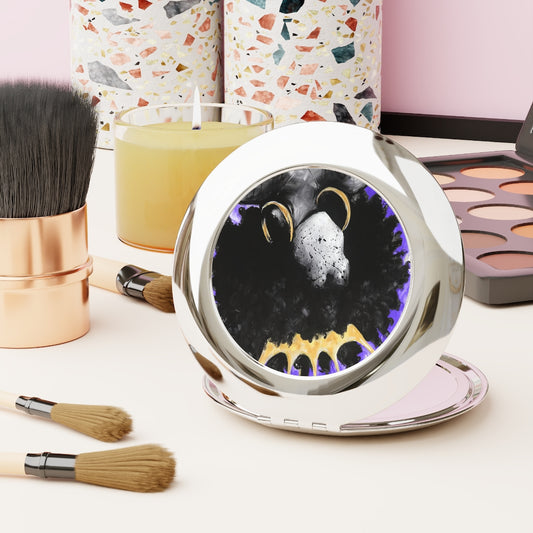 Naturally Queen III PURPLE Compact Travel Mirror