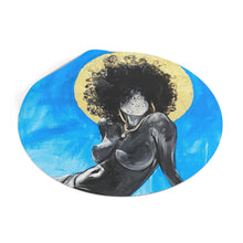Naturally Nude III BLUE Round Vinyl Stickers