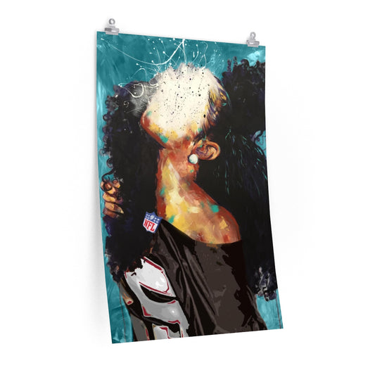 Naturally Falcons III TEAL Premium Matte vertical posters