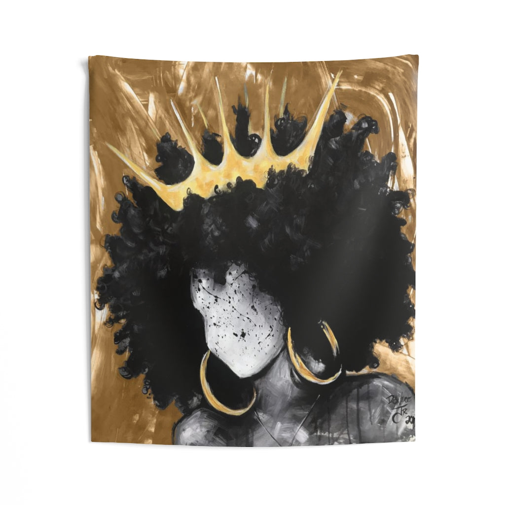 Naturally Queen III GOLD Indoor Wall Tapestries