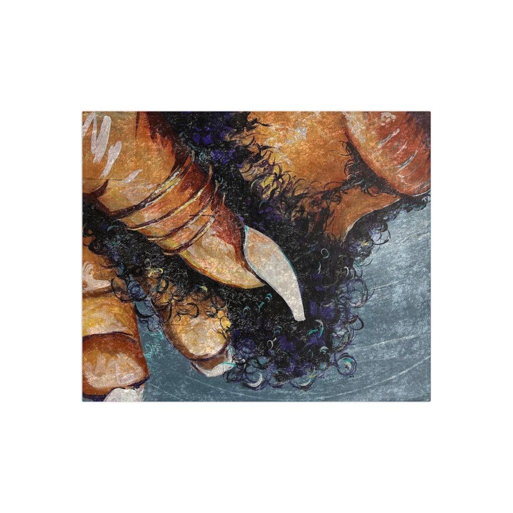 Naturally Black Love X Crushed Velvet Blanket