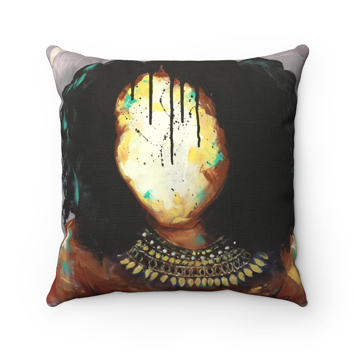 Naturally Latasha Spun Polyester Square Pillow