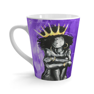 Naturally Queen IX PURPLE Latte Mug