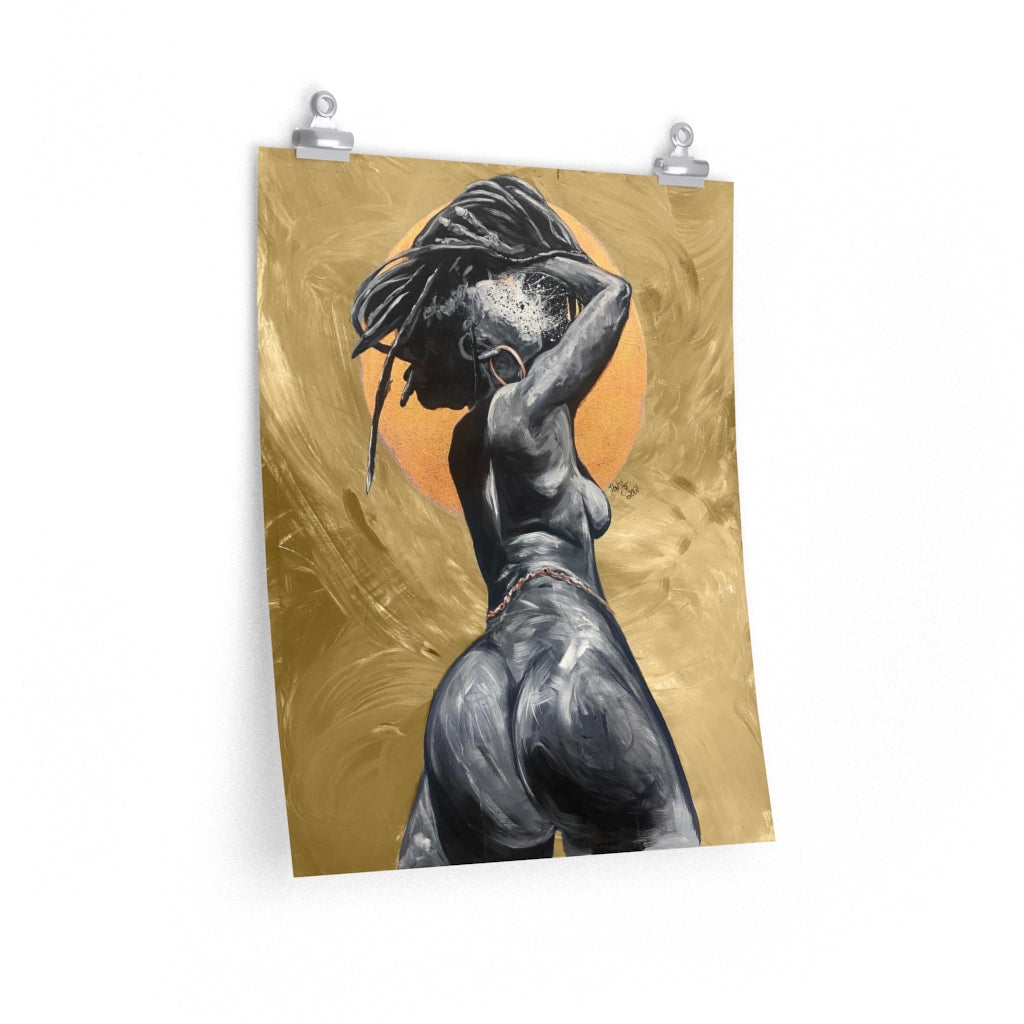 Naturally Nude V GOLD Premium Matte vertical posters