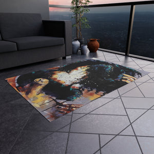 Naturally Black Love II Outdoor Rug