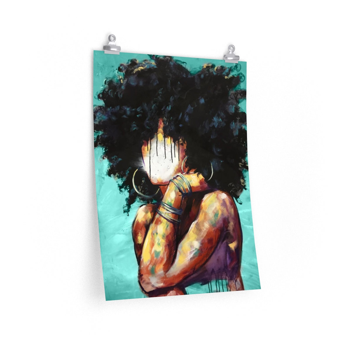 Naturally II TEAL Premium Matte vertical posters