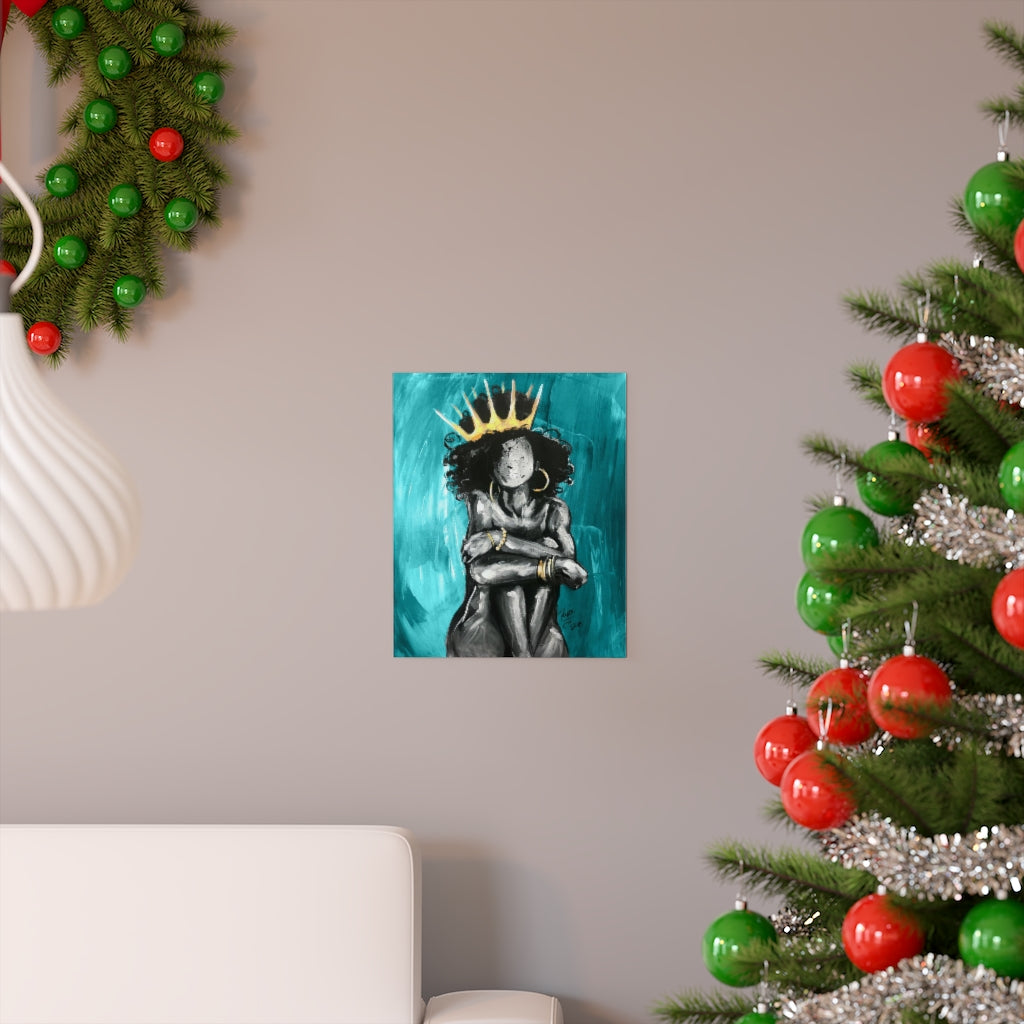 Naturally Queen IX TEAL Premium Matte vertical posters