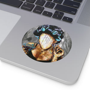 Naturally Undressed X Round Vinyl Stickers