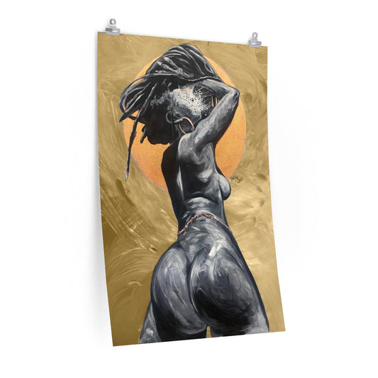Naturally Nude V GOLD Premium Matte vertical posters