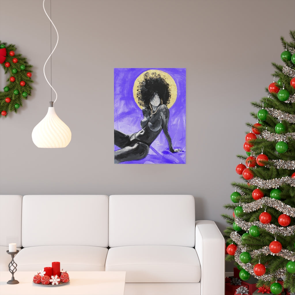 Naturally Nude III PURPLE Premium Matte vertical posters