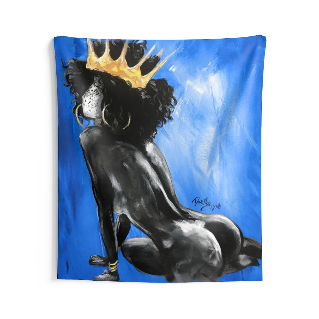 Naturally Queen VIII BLUE Indoor Wall Tapestries