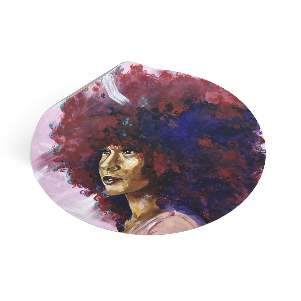 Naturally Kayla Madonna Round Vinyl Stickers