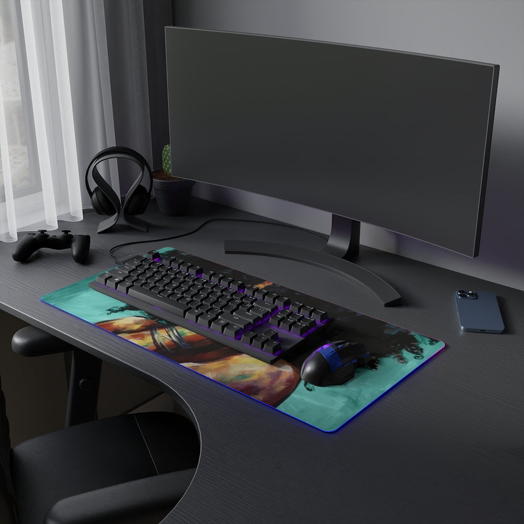 Naturally II TEAL LED Gaming Mouse Pad